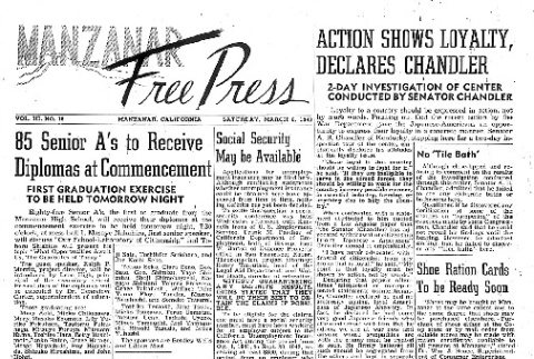 Manzanar Free Press Vol. III No. 18 (March 6, 1943) (ddr-densho-125-109)
