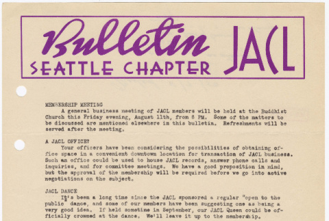 Seattle Chapter, JACL Bulletin, August 1950 (ddr-sjacl-1-15)