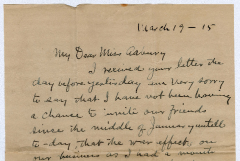 Letter to Miss Margary Asbury from Mrs. K. Ashiwara (ddr-densho-335-133)