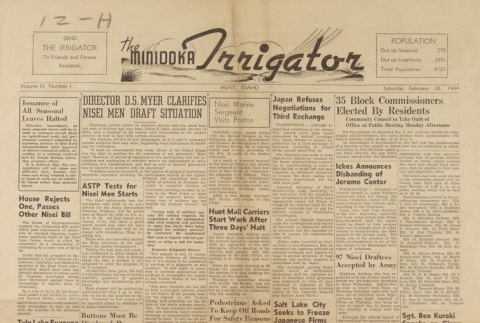 Minidoka Irrigator Vol. IV No. 1 (February 26, 1944) (ddr-densho-119-78)
