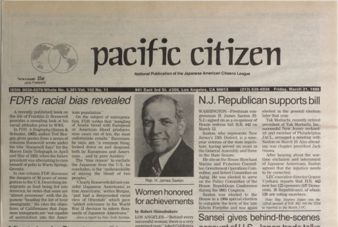 Pacific Citizen, Vol. 102, No. 11 (March 21, 1986) (ddr-pc-58-11)