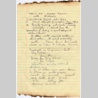 Notes of recalling reaction to forced removal (ddr-densho-329-1036)