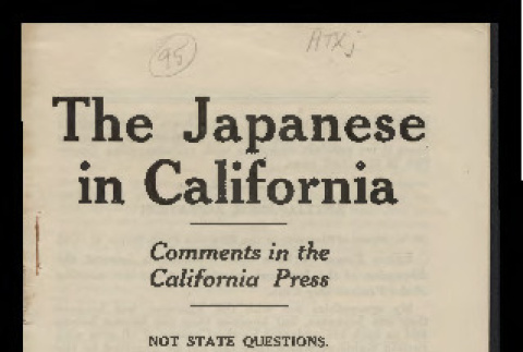 Japanese in California: comments in the California press (ddr-csujad-55-360)