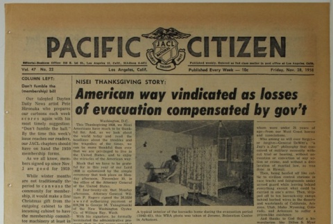 Pacific Citizen, Vol. 47, No. 22 (November 28, 1958) (ddr-pc-30-48)