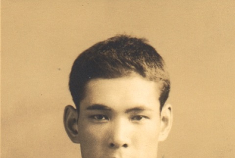 Portrait of a Keio University baseball player (ddr-njpa-4-2631)