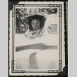 Sue at a campsite (ddr-densho-542-384)