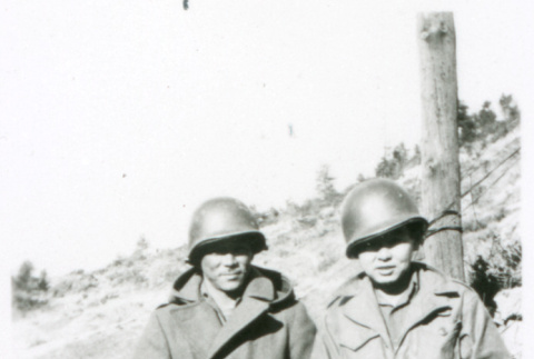 Two soldiers in winter gear (ddr-densho-1007-827)