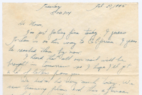 Letter from Tadashi Ishida to Mrs. Y Ishida (ddr-densho-535-141)