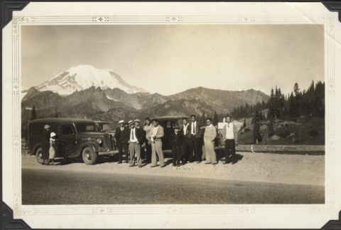 Group at Mt. Rainier vista (ddr-densho-326-417)