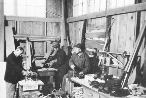 Japanese Americans working in a wood shop (ddr-densho-39-41)