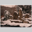 Rock feature in snow (ddr-densho-377-1964)
