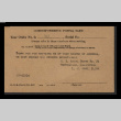 Correspondence postal card, DSS form no. 352, George Hideo Nakamura (ddr-csujad-55-2434)
