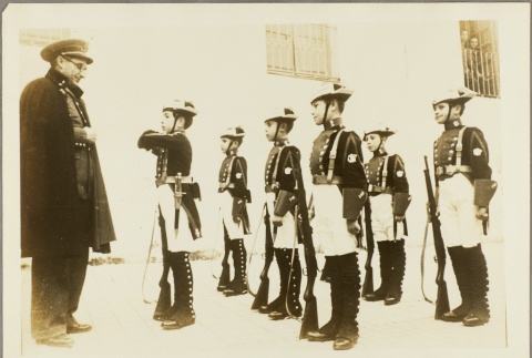 Boys in a Spanish youth auxiliary unit with their adult leader (ddr-njpa-13-1121)