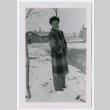 Woman outside in snow (ddr-densho-356-96)