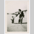 Woman and baby outside a barrack (ddr-densho-356-105)