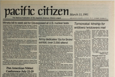 Pacific Citizen, Whole No. 2129, Vol. 92, No. 10 (March 13, 1981) (ddr-pc-53-10)