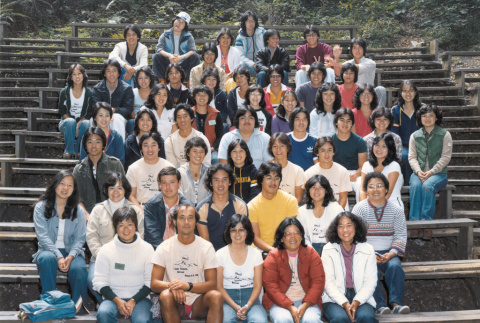 Group photograph for the 1980 Lake Sequoia Retreat (ddr-densho-336-1387)