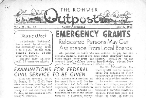 Rohwer Outpost Vol. II No. 36 (May 5, 1943) (ddr-densho-143-58)