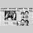 Japanese Organize Lumber Pool Here. Uniform Import Policy Planned. (December 31, 1938) (ddr-densho-56-486)