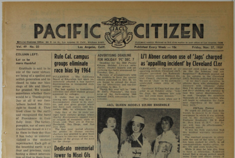 Pacific Citizen, Vol. 49, No. 22 (November 27, 1959) (ddr-pc-31-48)