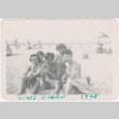Mary Teruko Okada with her I House and Julliard friends at Jones Beach (ddr-densho-367-16)