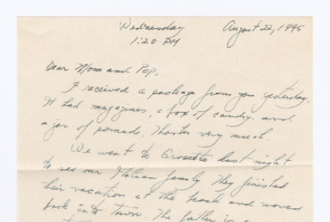 Letter from Tadashi Ishida to Mr. & Mrs. Y Ishida (ddr-densho-535-238)