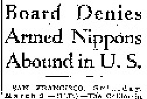 Board Denies Armed Nippons Abound in U.S. (March 3, 1935) (ddr-densho-56-449)