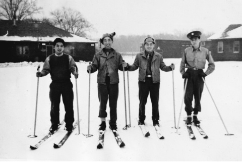 Four men on skis (ddr-ajah-2-791)