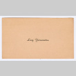 Lucy Yonemitsu's graduation name card (ddr-densho-550-121)