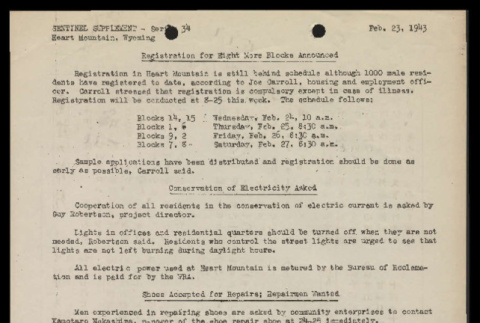 Sentinel supplement, series 34 (February 23, 1943) (ddr-csujad-55-1029)