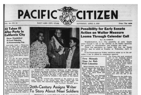The Pacific Citizen, Vol. 30 No. 14 (April 8, 1950) (ddr-pc-22-14)