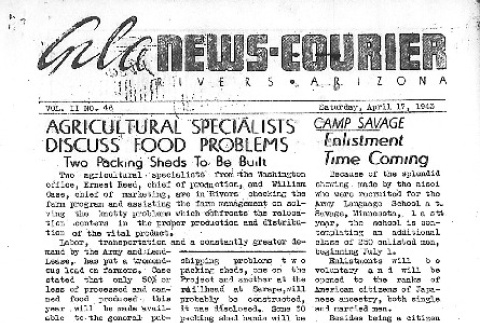 Gila News-Courier Vol. II No. 46 (April 17, 1943) (ddr-densho-141-82)