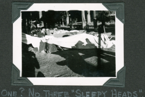 Campsite with cots (ddr-densho-475-676)