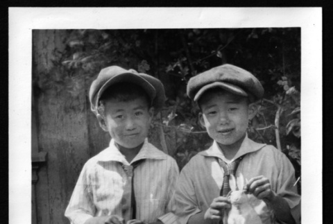 Two boys with Easter baskets (ddr-ajah-6-467)