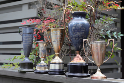 Five trophies given to Takuritsu Morita (ddr-ajah-6-616)