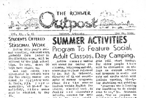 Rohwer Outpost Vol. IV No. 41 (May 24, 1944) (ddr-densho-143-168)