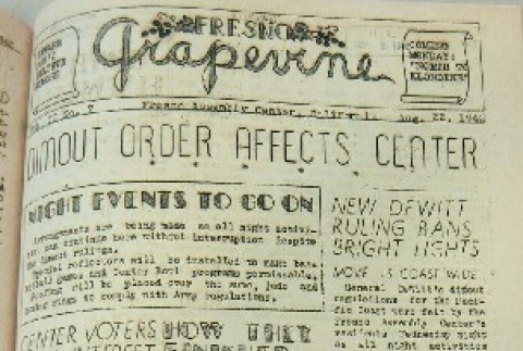 Fresno Grapevine Vol. II No. 7 (August 22, 1942) (ddr-densho-190-27)