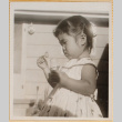 Leslie Shiomi with bubbles (ddr-densho-522-543)