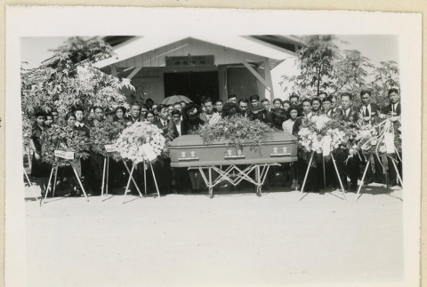 Mourners at Mrs. N. Nakashima's funeral (ddr-densho-37-1662)