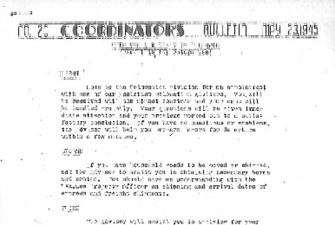 Heart Mountain Coordinator's Bulletin No. 20 (May 23, 1945) (ddr-densho-97-563)