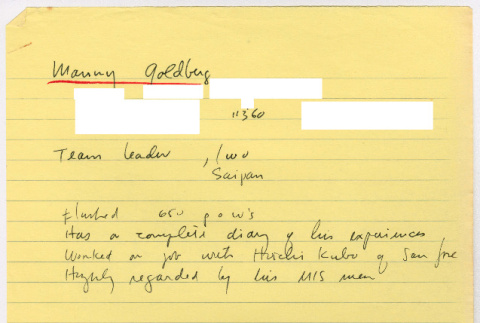 Manny Goldberg contact information (ddr-densho-1007-923)