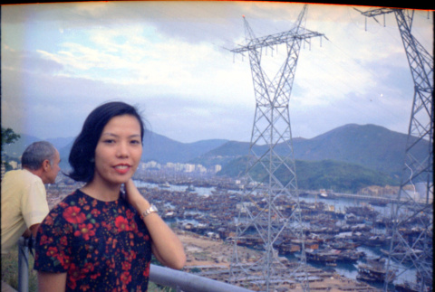 Young woman standing at viewpoint (ddr-densho-426-758)