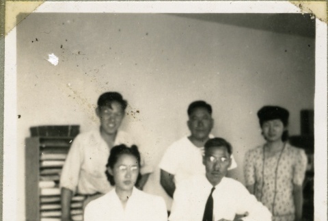 Rev. Shinjo Nagatomi with four others (ddr-manz-4-141)