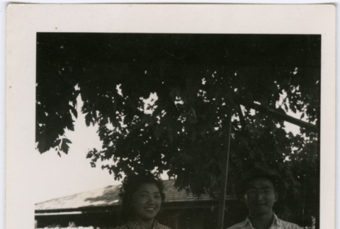 Two people in a garden (ddr-densho-329-806)