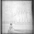 Woman seated in front of bas-relief sculpture (ddr-densho-426-1650)