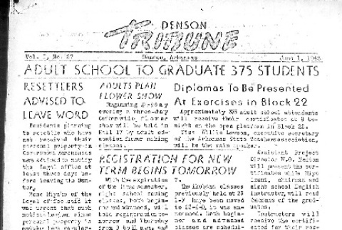 Denson Tribune Vol. I No. 27 (June 1, 1943) (ddr-densho-144-68)