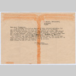 Letter to Agnes Rockrise from Yaeke Tominaga (ddr-densho-335-147)