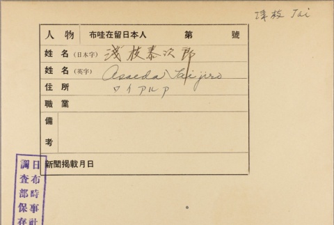 Envelope of Asaeda Taijiro photographs (ddr-njpa-5-251)