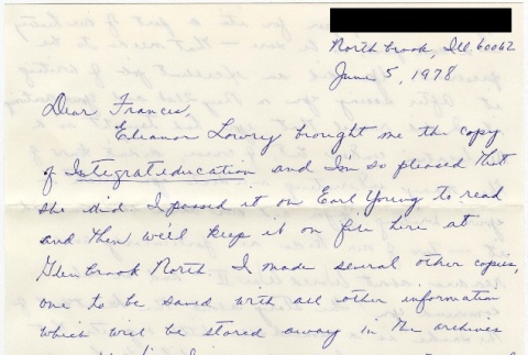 Letter to Frances Haglund from Dick Heurit (ddr-densho-275-69)