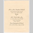 Wedding invitation for the marriage of Yaeko Takeuchi to Toshi John Aso (ddr-densho-329-386)